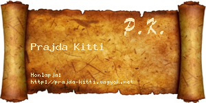 Prajda Kitti névjegykártya